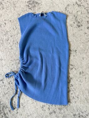 ⭐️3/$30⭐️ (bundle deal) Zara Blue Ribbed Cutout SleevelessTop
